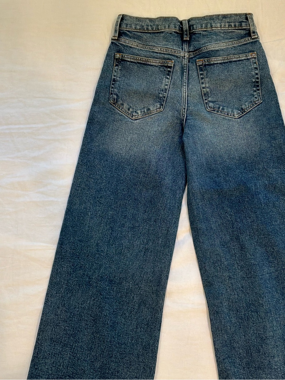 GAP Women's Dark Blue Cropped Wide-Leg Jeans - Picture 2 of 3